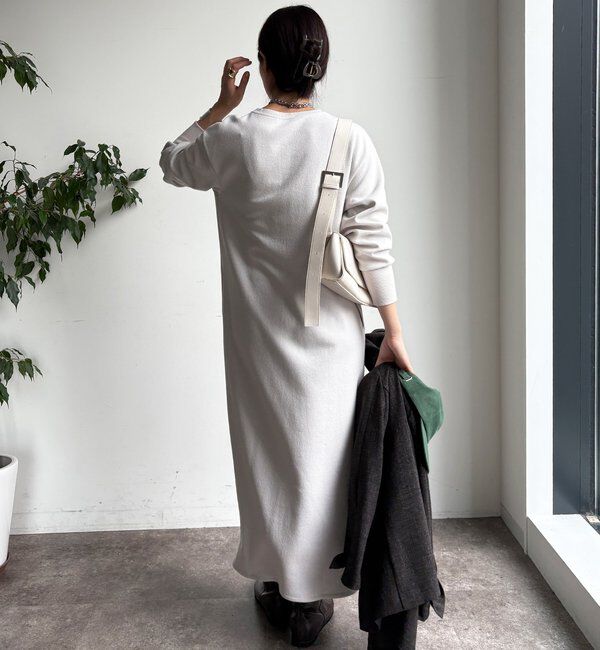  「ブークレーダンボールロングスリーブワンピース」|ワンピース|