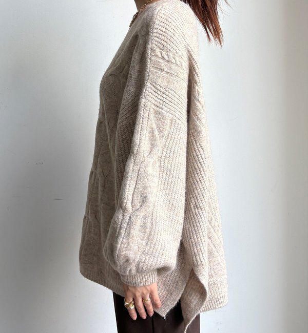  「ボリュームケーブルプルオーバー」|ニット・セーター|
