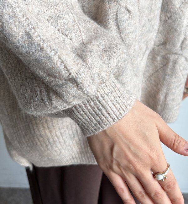  「ボリュームケーブルプルオーバー」|ニット・セーター|