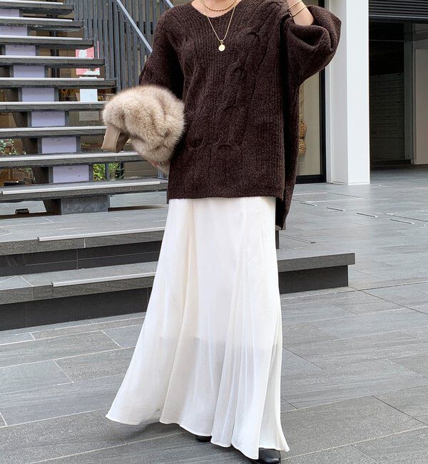  「ボリュームケーブルプルオーバー」|ニット・セーター|