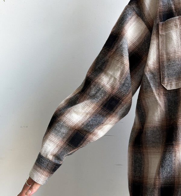  「起毛チェックドロストシャツ」|シャツ・ブラウス|