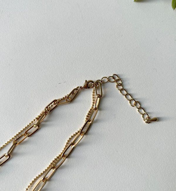  「デザインチェーンレイヤードネックレス」|ネックレス|