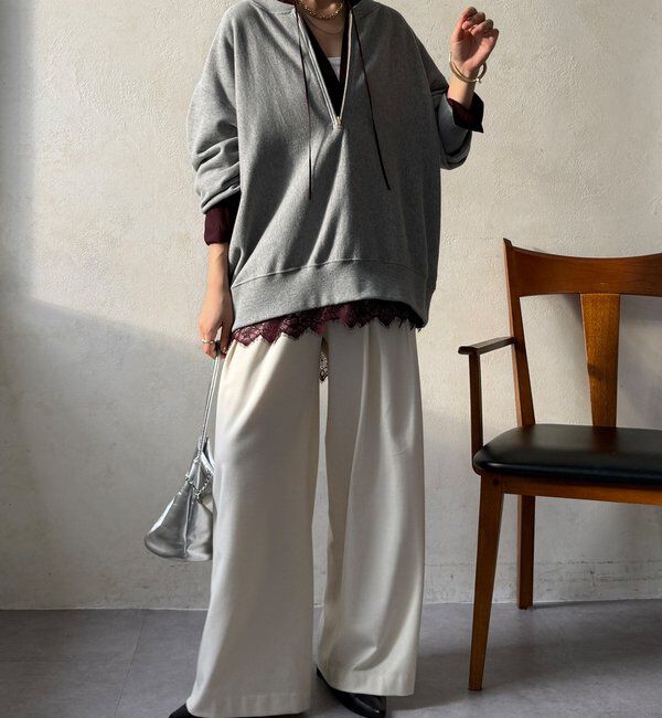  「レース切替チュニック」|シャツ・ブラウス|