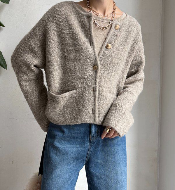  「ループヤーンニットジャケット」|カーディガン|
