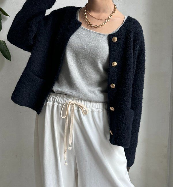  「ループヤーンニットジャケット」|カーディガン|