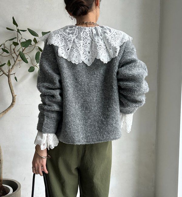  「ループヤーンニットジャケット」|カーディガン|