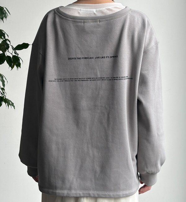  「前後ロゴプリント裏起毛プルオーバー」|Tシャツ・カットソー|