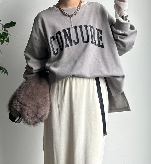  「前後ロゴプリント裏起毛プルオーバー」|Tシャツ・カットソー|