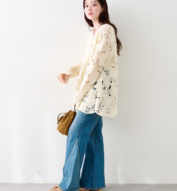  「透かしあみレースミニワンピース」|ワンピース|