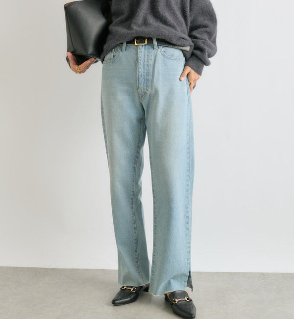  「【全骨格美脚見え！】slit DENIM」|デニム|