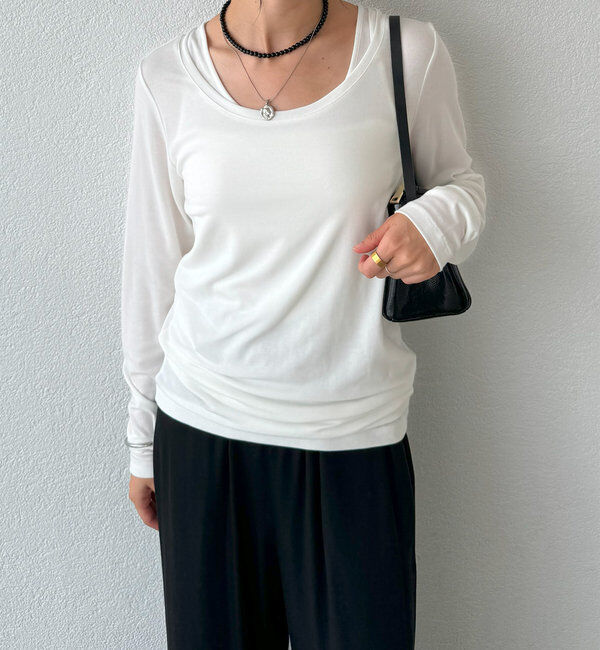  「【MYSELFbyRD（マイセルフバイリヴドロワ）】baseLongTee」|Tシャツ・カットソー|オフホワイト