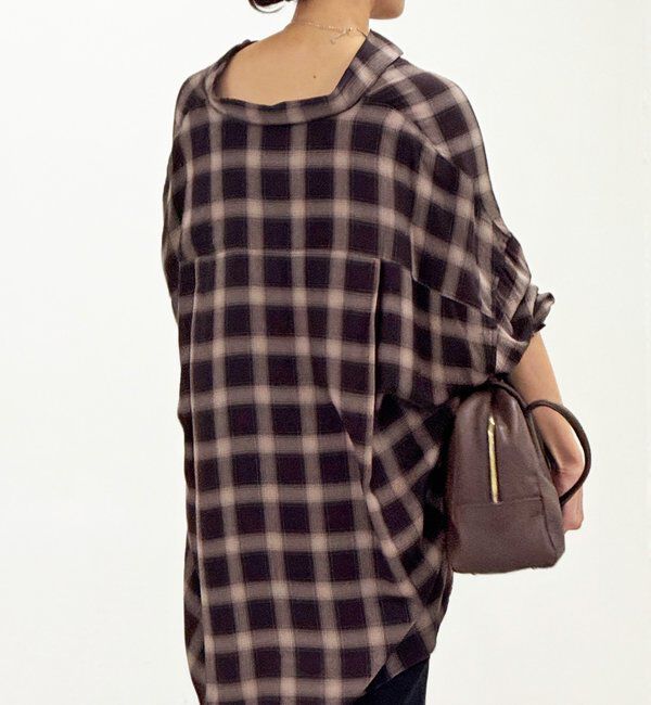  「ウォッシュドチェックワイドシャツ」|シャツ・ブラウス|