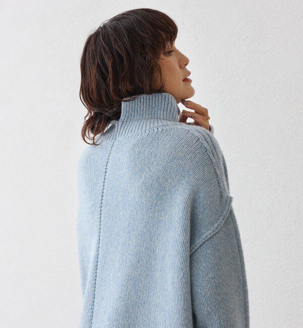  「【暖かな素材感/リバイバル】MIXヤーンタートルニット」|ニット・セーター|