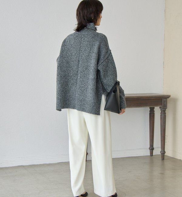  「【暖かな素材感/リバイバル】MIXヤーンタートルニット」|ニット・セーター|