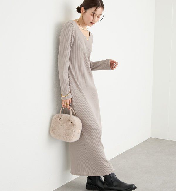  「【全骨格細見え】NEW2WAYロングリブワンピース」|ワンピース|