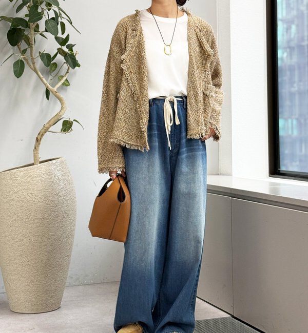  「【品のある着こなしに】リンクスツイードカーデ」|カーディガン|