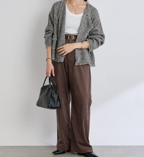  「【品のある着こなしに】リンクスツイードカーデ」|カーディガン|