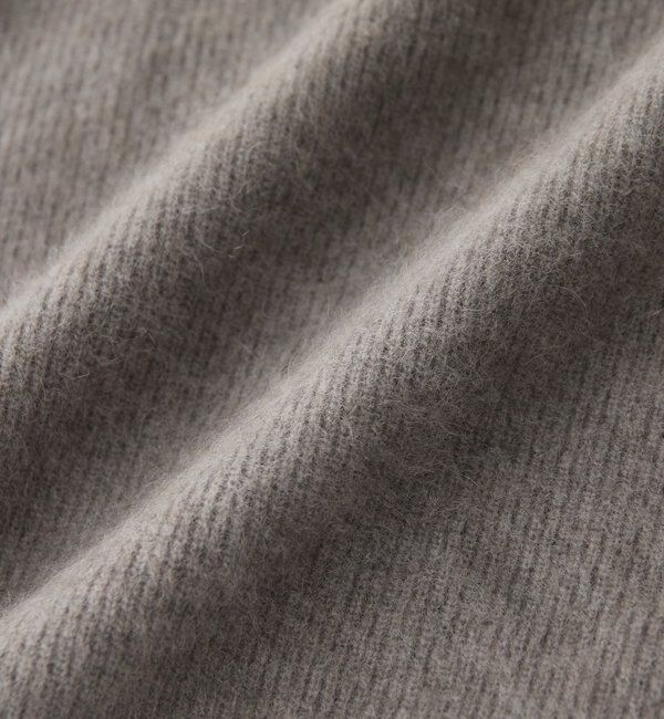  「【抜け感シルエット】ヘアリーウール片畦Vネックニット」|ニット・セーター|