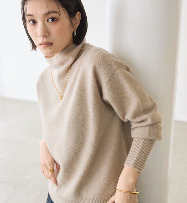  「【5色展開/万能トップス】ウール100NEWボトルネックニット」|ニット・セーター|