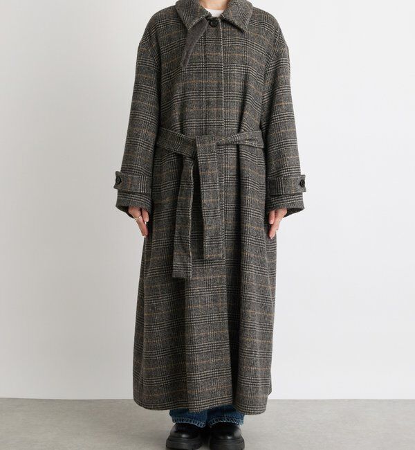  「【インフルエンサーSHIHO企画】チェックステンカラーコート」|その他|