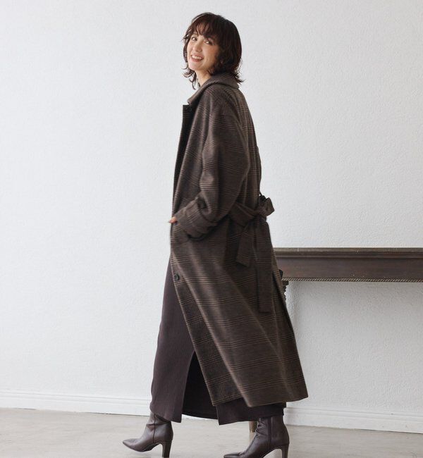  「【インフルエンサーSHIHO企画】チェックステンカラーコート」|その他|