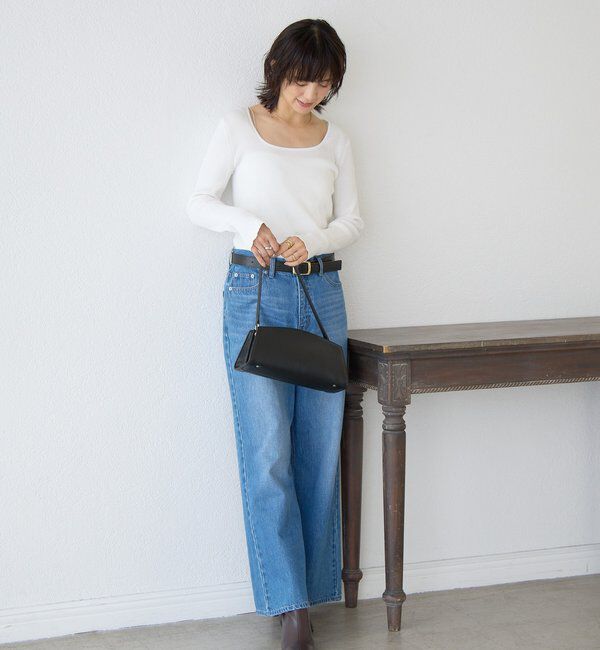  「【女性らしい抜け感】スクエア2WAYリブニット」|ニット・セーター|