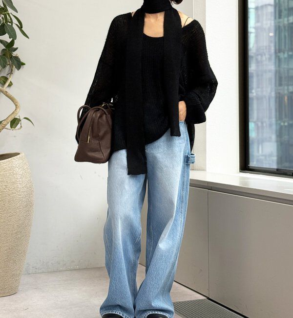  「【MONN.:.(モン)】ルーズペインターデニム」|デニム|