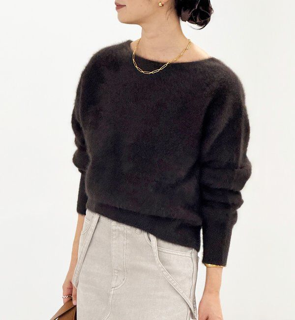  「【最高気温5度の寒い日に！/リバイバル】ファーヤーン2WAYニット」|ニット・セーター|