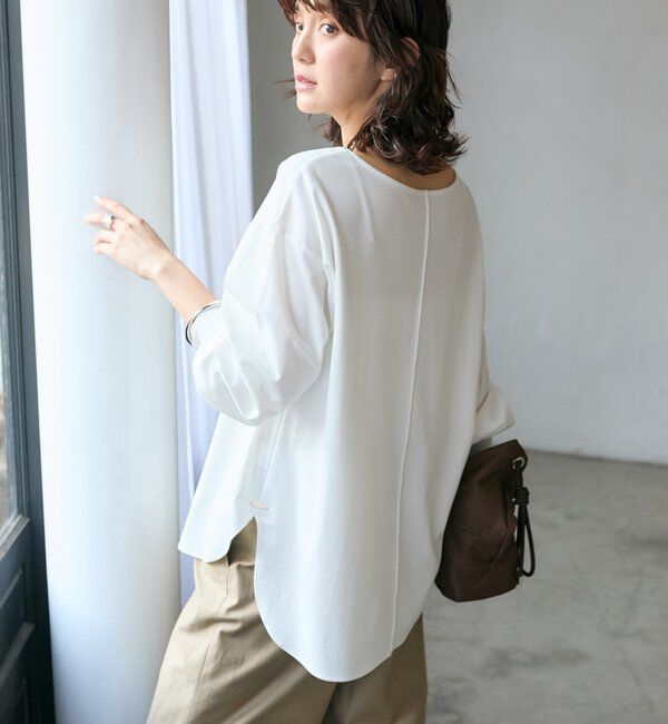  「【新色追加/着回し力抜群】キュプラカットプルオーバー」|Tシャツ・カットソー|