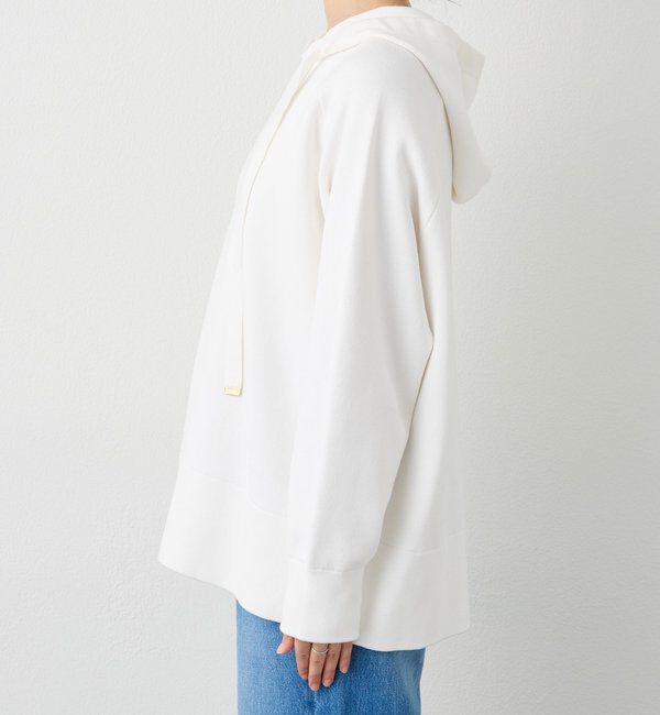  「【ロングシーズン活躍】スエットライクフーディニット」|ニット・セーター|