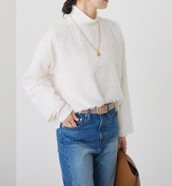  「【オケージョンにも】フェザージャガードブラウス」|シャツ・ブラウス|