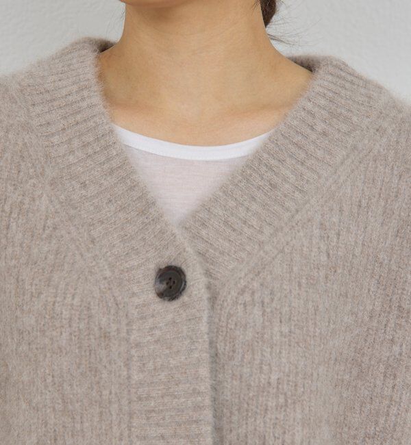  「ファーVネックカーディガン」|ニット・セーター|