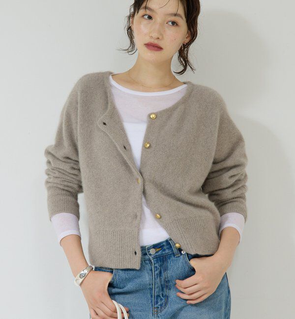  「【前後2WAY】ファーウールショートカーデ」|ニット・セーター|