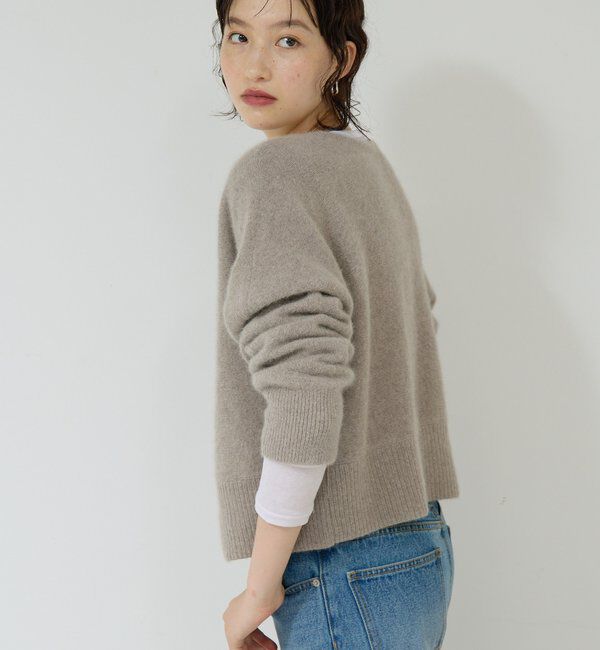  「【前後2WAY】ファーウールショートカーデ」|ニット・セーター|