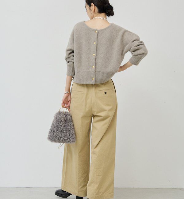  「【前後2WAY】ファーウールショートカーデ」|ニット・セーター|