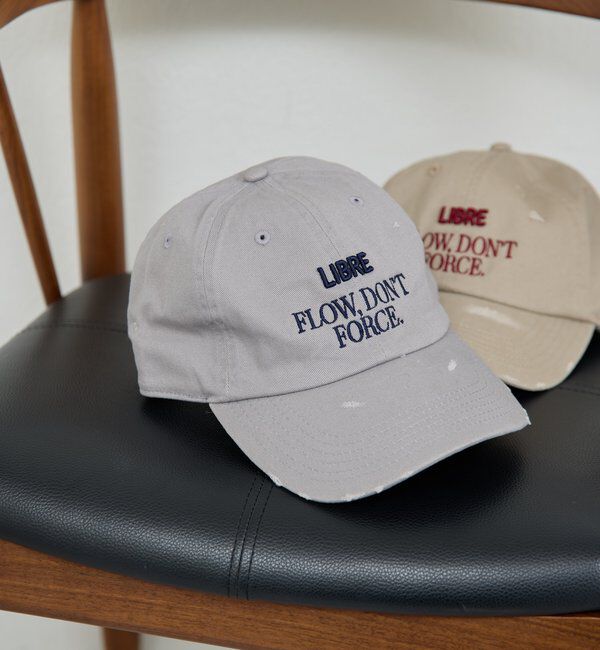  「ダメージロゴキャップ」|ハット|グレー