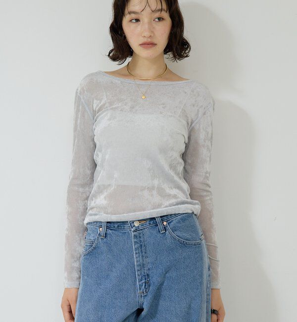  「【2WAY】メッシュフロッキーロンＴ」|Tシャツ・カットソー|