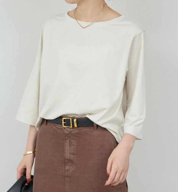  「【安心シルエット】【セットアップ対応】キュプラジャージーラウンドTee」|Tシャツ・カットソー|