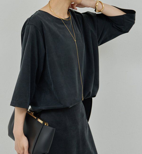  「【安心シルエット】【セットアップ対応】キュプラジャージーラウンドTee」|Tシャツ・カットソー|