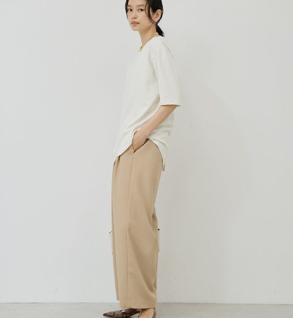  「【CHIHAYAコラボ】スウェードライクタックイージーパンツ」|チノ|