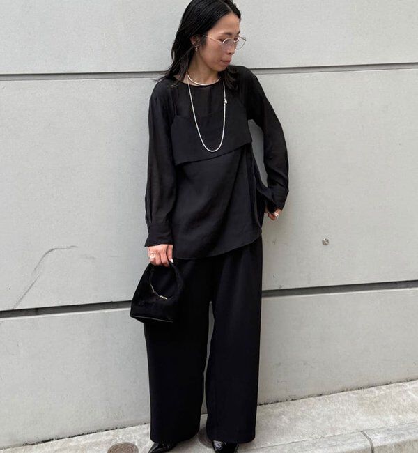  「【CHIHAYAコラボ】スウェードライクタックイージーパンツ」|チノ|