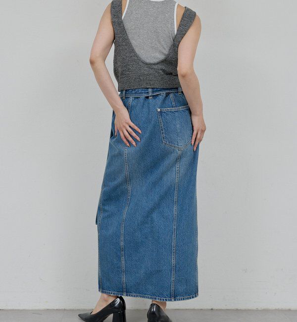  「【PEAS】スリットデニムスカート」|スカート|