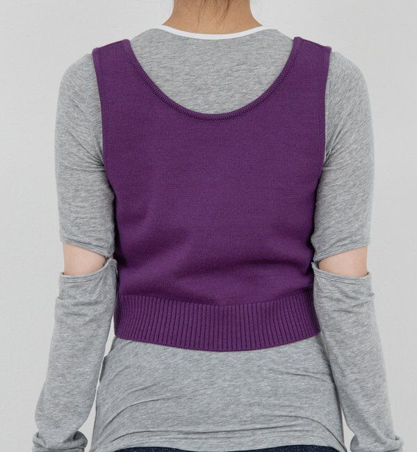  「【PEAS】レタードニットベスト」|ニット・セーター|