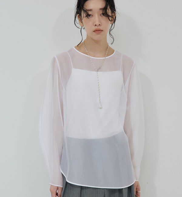  「シアーカーブスリーブブラウス」|シャツ・ブラウス|