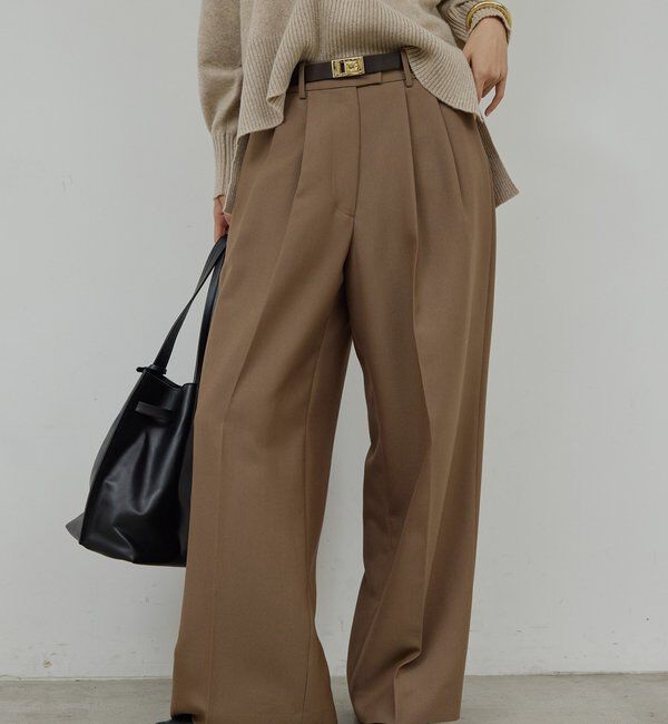  「【SACHIKOコラボ】2タックワイドパンツ」|チノ|モカ