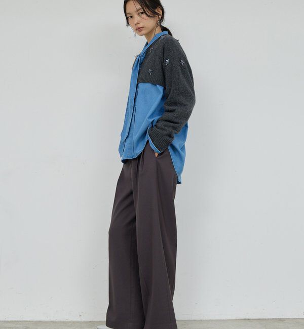  「【25th記念アイテム】ビジューショートVニット」|ニット・セーター|