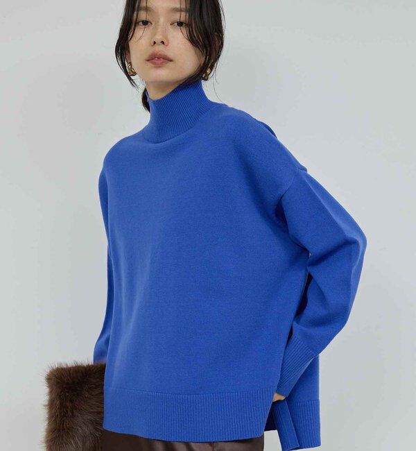  「【手洗い可】【全骨格対応】オーバータートルニット」|ニット・セーター|