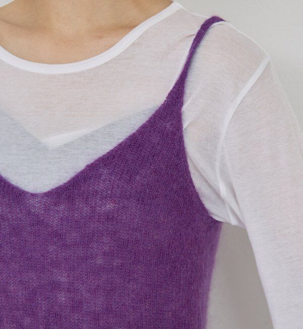  「【比留川游さんコラボ】シアーニットキャミワンピース」|ワンピース|