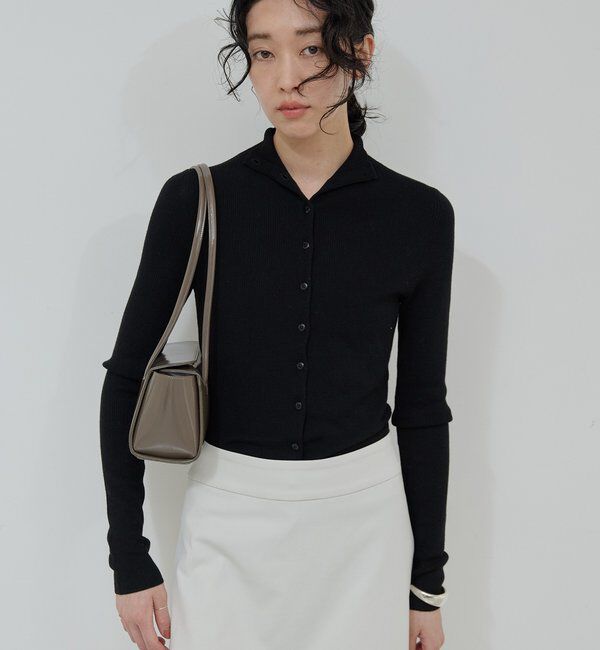  「【比留川游さんコラボ】ハイネックリブカーディガン」|ニット・セーター|