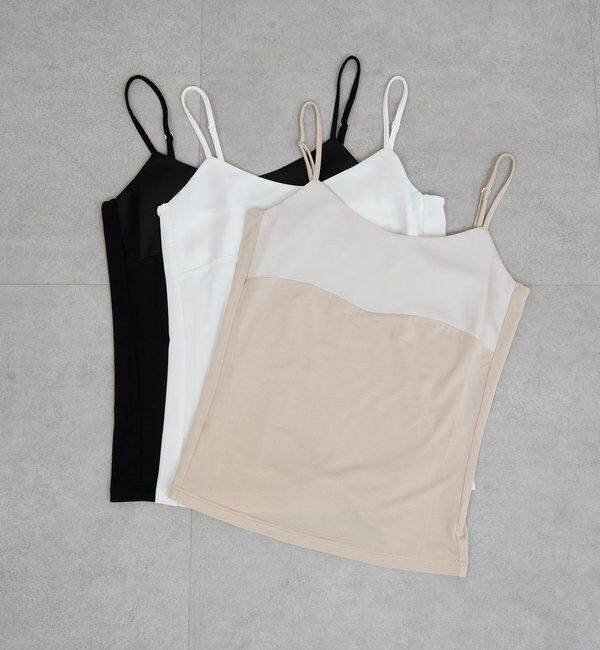  「サテンコンビキャミソール」|Tシャツ・カットソー|